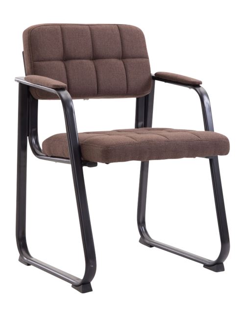 Chaise Visiteur Canada B tissu , Marron
