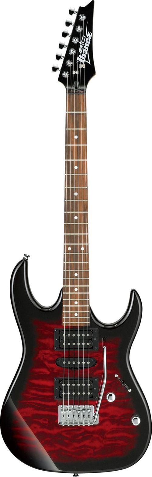 Ibanez GRX70QA-TRB - Transparent Red burst - Guitare électrique