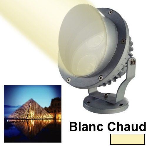 Projecteur Extérieur Intérieur Spot LED Haute Puissance Blanc Chaud Aluminium 3W - YONIS
