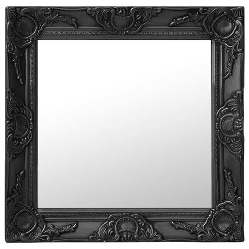 vidaXL Miroir mural style baroque 50x50 cm Noir