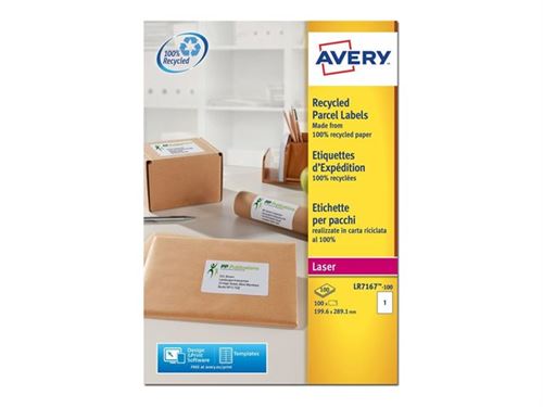 Avery QuickPEEL Recycled Labels LR7167 - étiquettes adresses - 100 étiquette(s)