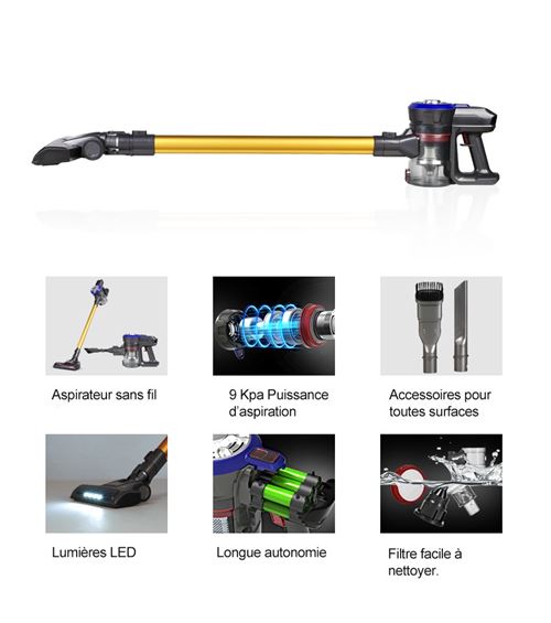 Aspirateur balai sans fil LEBON E Fast Aspirateur balai Aspirateur balai sans fil LEBON E Fast: : Cuisine