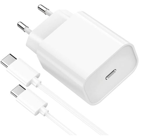 Chargeur 20W + Cable USB-C USB-C 2m pour iPad Pro / iPad Air 4 / iPad Air 5