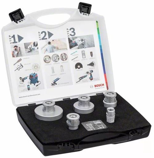Embout De Vissage Bosch 5X Scies-Trépans Diamantées à Sec / Milling Cutter 20-68Mm Set Dryspeed Best For Ceramic pour Meuleuse Angulaire ( 2608576669 )