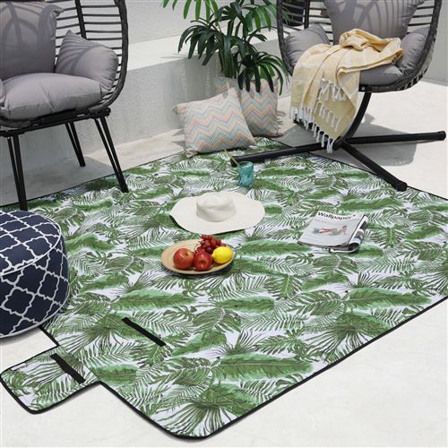 Tapis couverture multi-usage imperméable et pliable - pique-nique, camping, plage - Congo 200 x 200 cm
