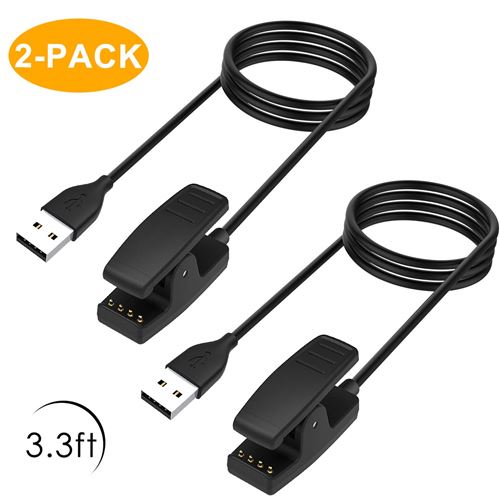 Alpexe Lot de 2 cables chargeur USB pince pour Garmin Forerunner 235 630 230 735XT 35/30 montre
