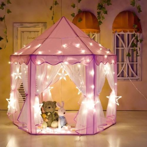 Filles château de princesse Tente pour enfants mignon Rose +