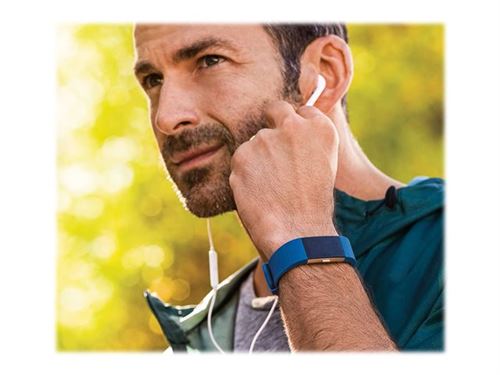 Fitbit Charge 2 Argent suivi d activit s avec bande bleu