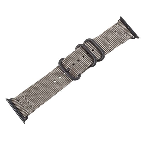 Bracelet en TPU boucle de fermeture de bracelet de nylon gris pour votre Apple Watch 3/2/1 42mm