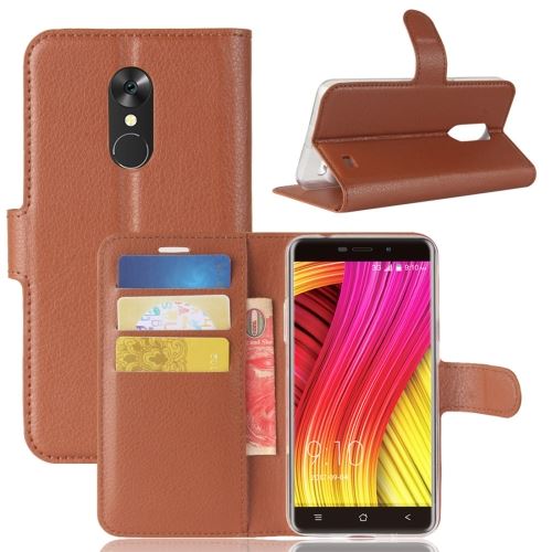 Blackview A10 Housse Etui Cuir PU Texture Litchi Noir ALS51230