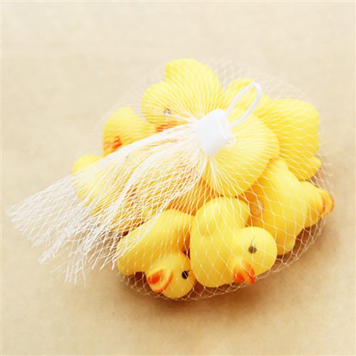 30 Pièces Mini Canards Jaunes Avec Sac En Filet À Cordon, Canards Grinçants En Caoutchouc, Jouets De Douche Pour Enfants, Cadeaux De Décoration De Fête