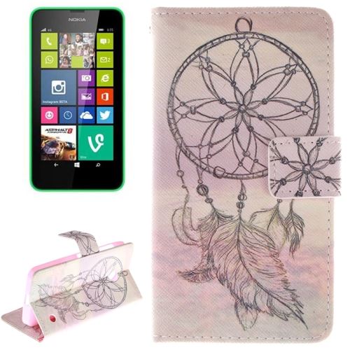 Nokia Lumia 630 Housse Etui Cuir PU Attrapes Rêves ALS54685