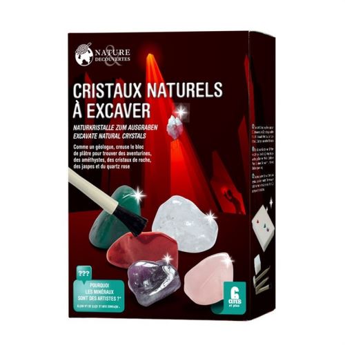 Caja del geólogo: cristales naturales para excavar nature et decouvertes