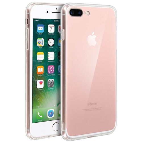 Coque Crystal iPhone 7 Plus / 8 Plus Rigide Bumper Souple Mocca Transparent
