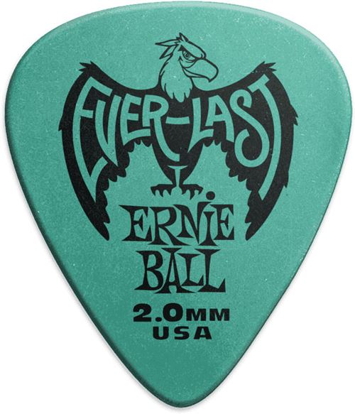 Ernie Ball Bleu Médiators Everlast Sachet De 12 Givre 2Mm Médiators