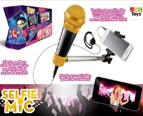 Selfie MIC noir Micro-selfie-karaoké APP