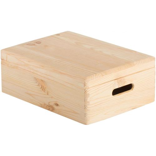 Astigarraga - Boîte de rangement en pin massif avec couvercle Taille 3