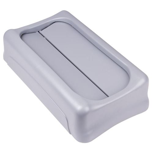 Couvercle basculant pour poubelles tri s&eacute;lectif Slim Jim gris