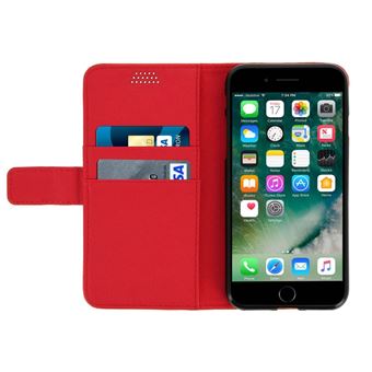 coque rouge portefeuille iphone 8