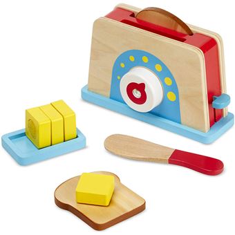 Cuisine En Bois Enfant Avec Grille-Pain Pop-Up - Jeu De Rôle Pour Enfants 3+ Ans - 9 Pièces, Matériau Sûr - 6