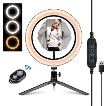 Kit Anneau Lumineux LED 22 Pouces 100W - Trépied 200 Cm, Télécommande, Support Téléphone - Pour Maquillage, Streaming, Selfie