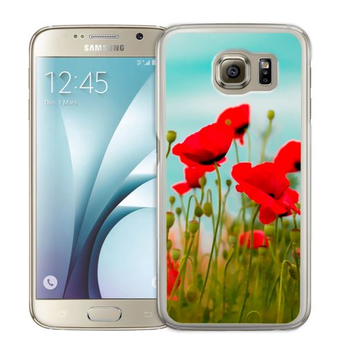 Coque pour Samsung Galaxy S7 Edge coquelicots 2