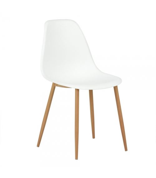 Chaise design scandinave avec pieds en bois - Lot de 4