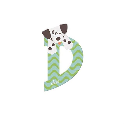 Sevi animal lettre D 10 cm vert