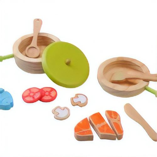 Everearth Jouets vaisselle bois multicolore