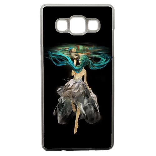 Coque Manga Fille Cheveux Bleu Compatible Samsung Galaxy A5 Transparent