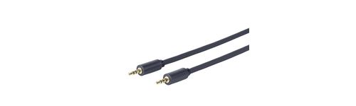 3.5mm cable lszh m-m 1.5 meter ultra flexible, 24awg heavy duty, double-shielding, gold-plated connector vivolink promjlszh1.5
