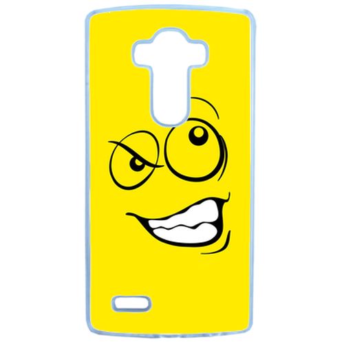 Coque Smiley Énervé Jaune Compatible Lg G4 Transparent