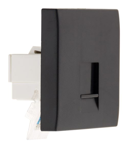 Simplea-Prise TEL. RJ 45 cat.5 - Moteur seul - Noir - Simplea
