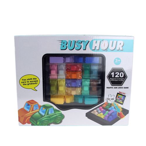 Rush Hour Traffic Jam Fun Logic Jeu Jouet pour Garçons Filles Occupé Hour Puzzle Game Multicolor RA010
