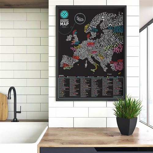 Carte d'Europe à gratter pour les gourmets - Gadget - Achat & prix