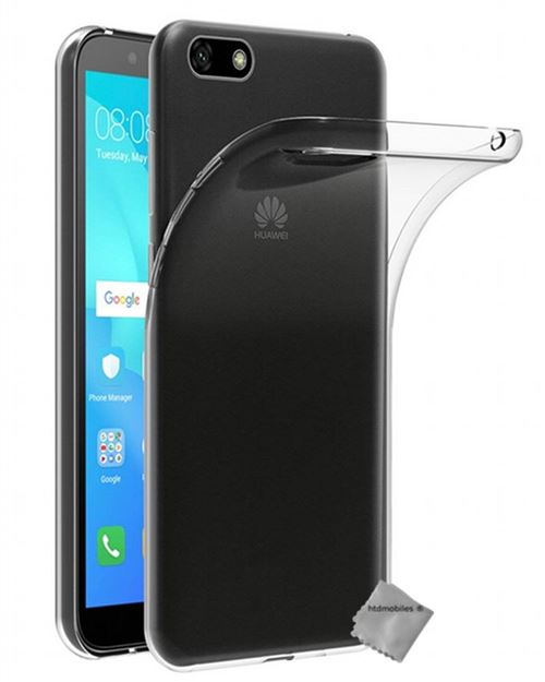 Housse etui coque silicone gel fine pour Huawei Honor 7S avec film ecran TRANSPARENT TPU