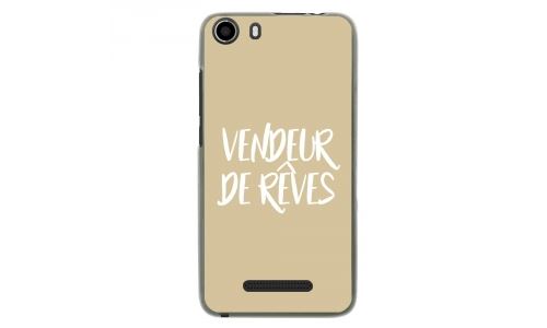 Coque souple pour Wiko Lenny 2 avec impression Motifs vendeur de rêves taupe