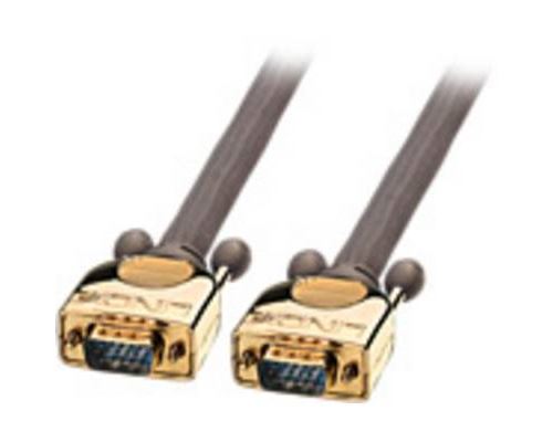 LINDY 37825 VGA Câble de raccordement Deluxe [1x VGA mâle - 1x VGA mâle] anthracite 20.00 m