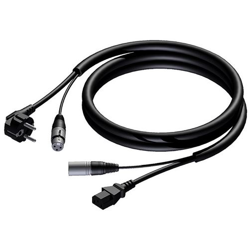 Procab CAB400 schuko & XLR femelle - euro & XLR mâle 10 m