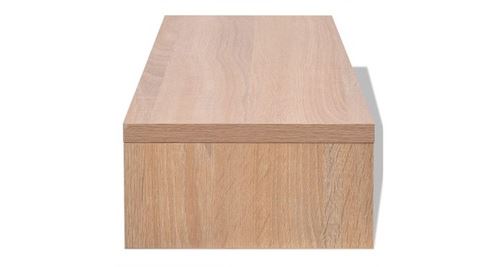 Support de moniteur aggloméré 60 x 23,5 x 12 cm beige