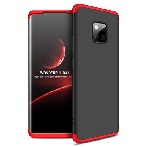 Coque en TPU détachable 3-pièces matte rigide rouge/noir pour votre Huawei Mate 20 Pro