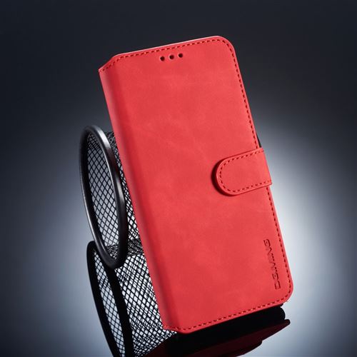 Etui en PU style rétro rouge pour votre Samsung Galaxy A9 (2018)/A9 Star Pro/A9s