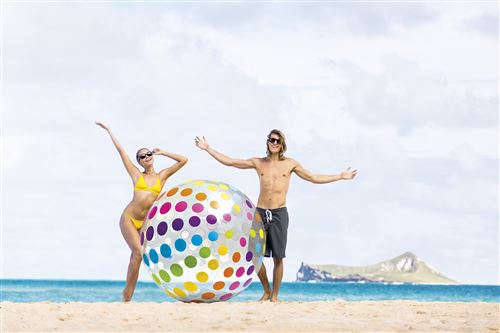 Ballon de plage gonflable géant de Novelty Place, jouet de piscine pour  enfants et adultes - Taille Jumbo 5 pieds (60 pouces)