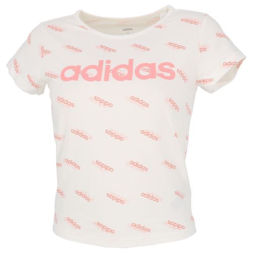 Tee shirt manches courtes Adidas Fav white pink mc tee lady Blanc taille : XS réf : 29224