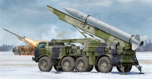 Russian 9p113 Tel W/9m21 Rocket Of 9k52 Luna-m Short-range Artillery Rocket- 1:35e - Trumpeter