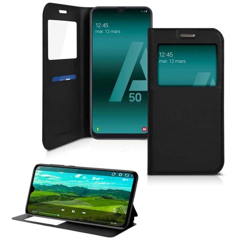 Etui Protection Porte carte pour SAMSUNG GALAXY A50 - Noir