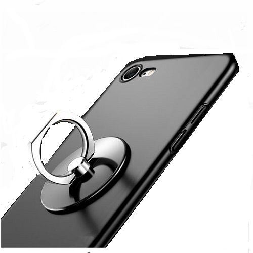 Bague adhésive metalique support main anneau ozzzo noir pour htc aria - g9