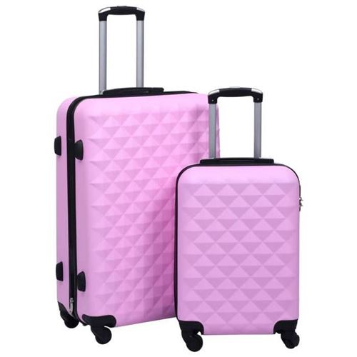 Non Communiqué Rose Vidaxl Ensemble De Valises Rigides 2 Pcs Abs 92429