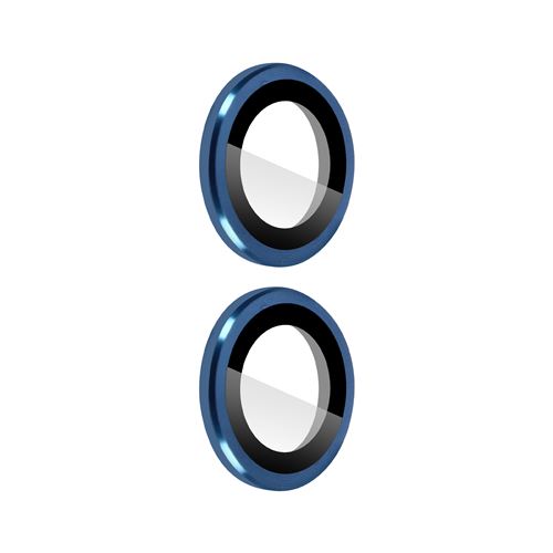 Film caméra pour iPhone 14 et 14 Plus Verre trempé 9H 0.4mm Avizar Transparent Contour bleu
