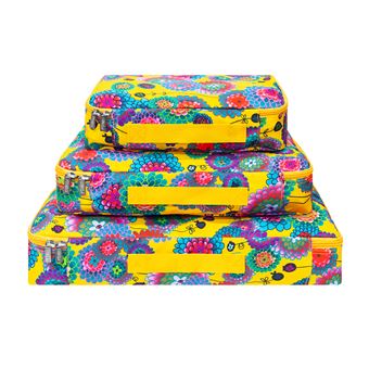 Set de 3 pochettes de voyage - Travel organizer Dahlia  - Pylones - 1